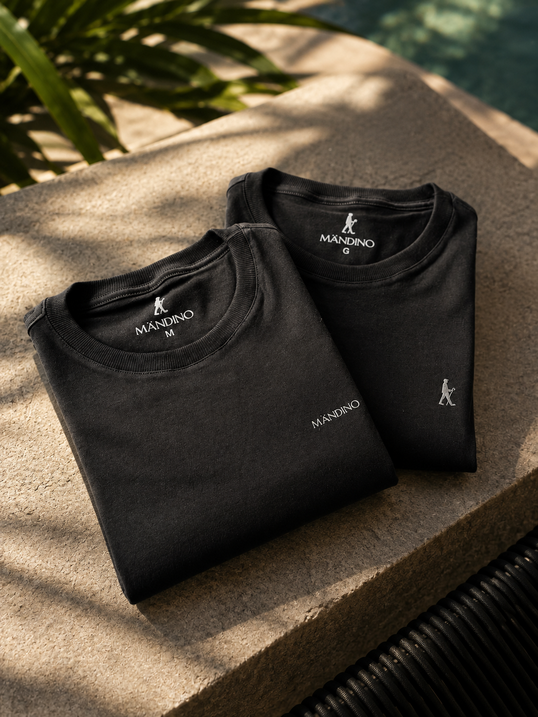 Kit 2 Camisetas Básicas Mändino - Preta