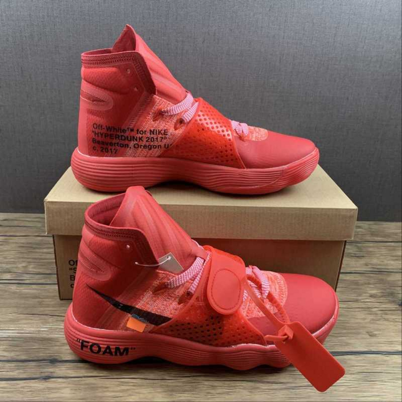 HYPERDUNK FLYKNIT RED & Off white