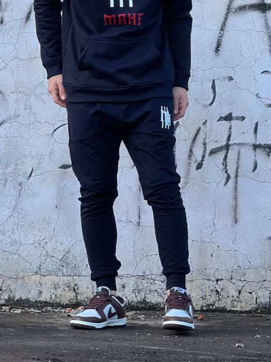 Calça moletom Mahe - Preto/Branco