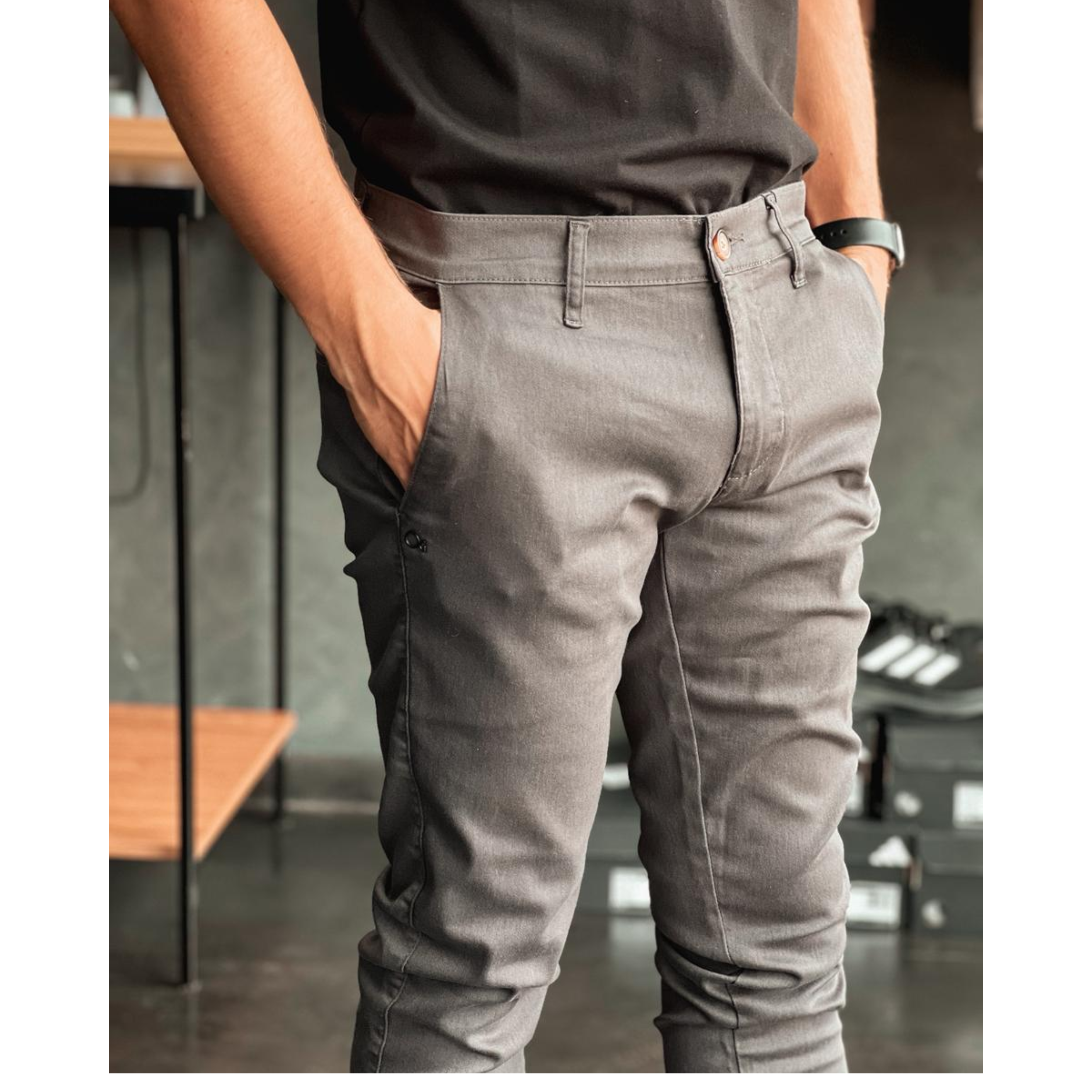 Calça cinza Alfaiataria - Ogochi