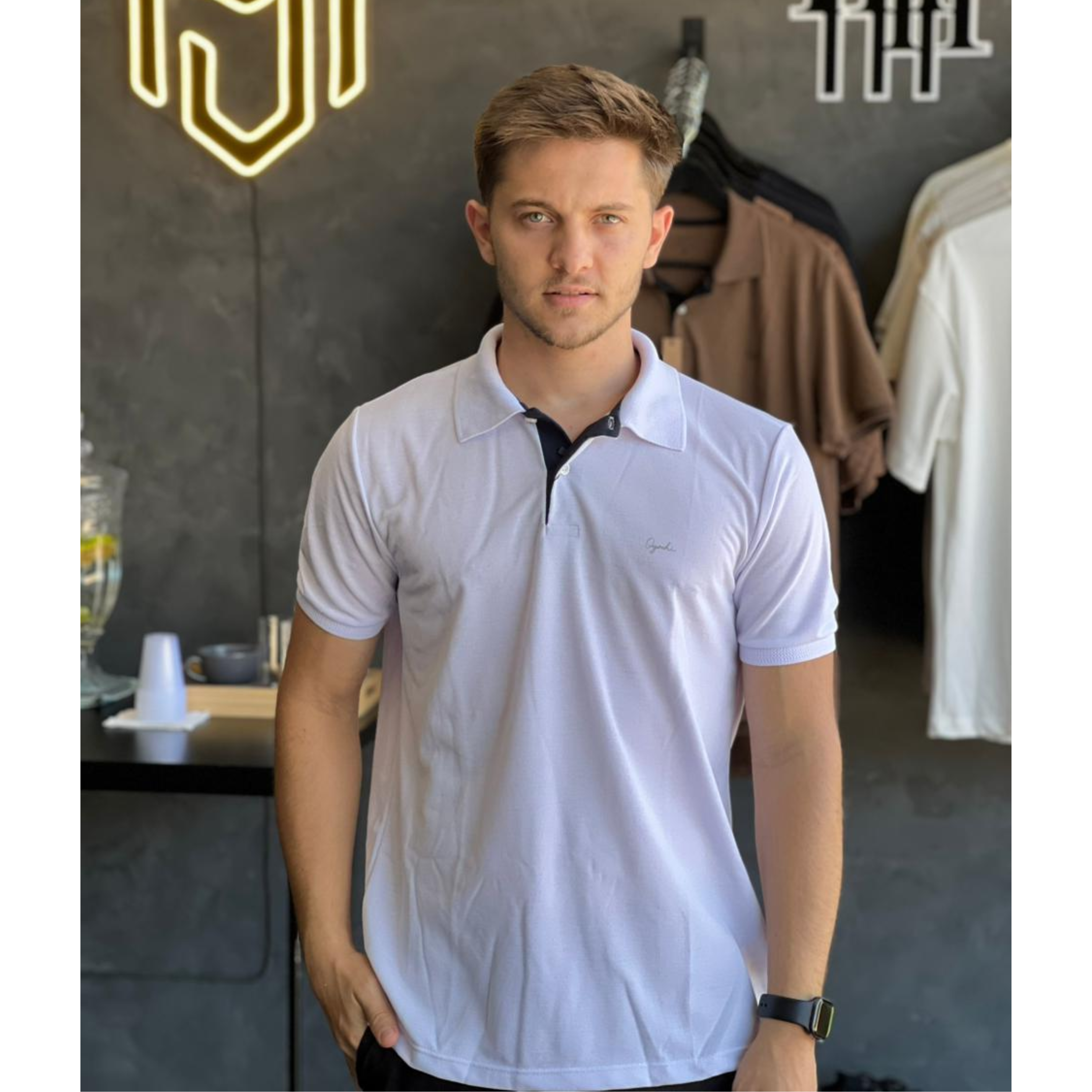 Camisa polo branca - OGOCHI