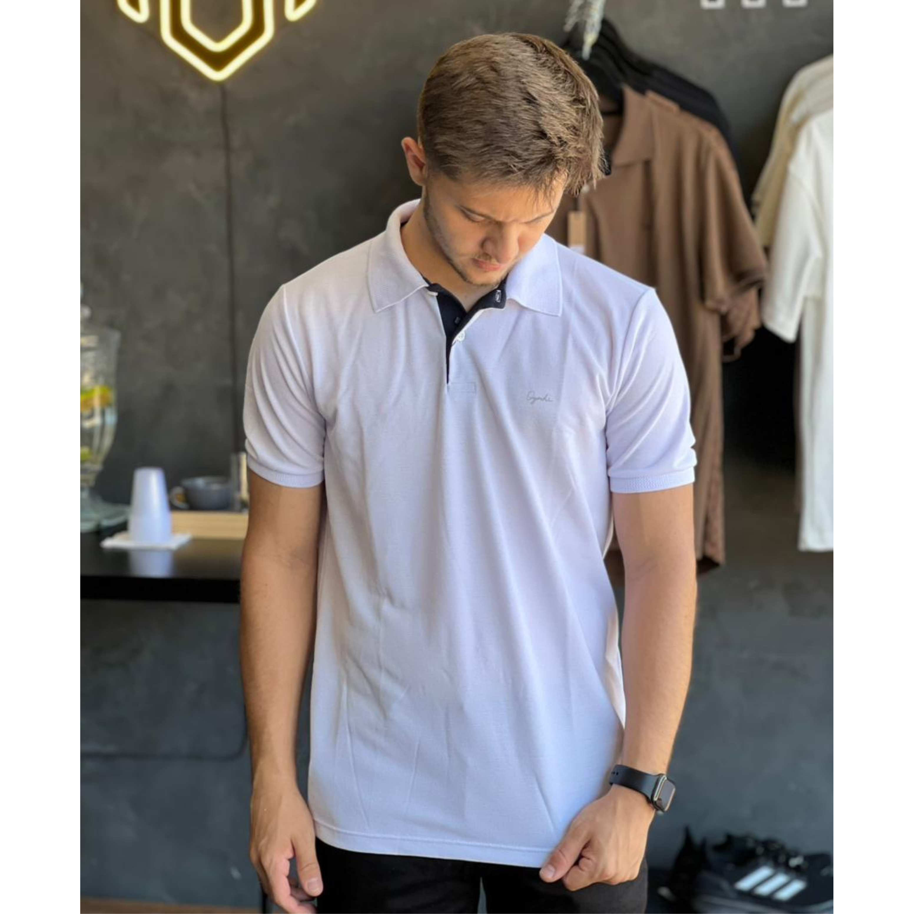Camisa polo branca - OGOCHI