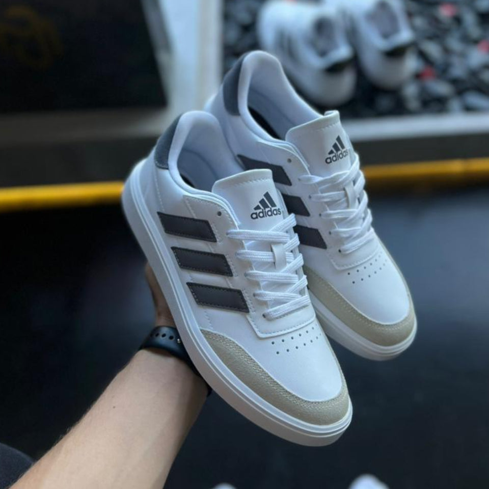 Adidas Courtblock - Branco/preto/cinza