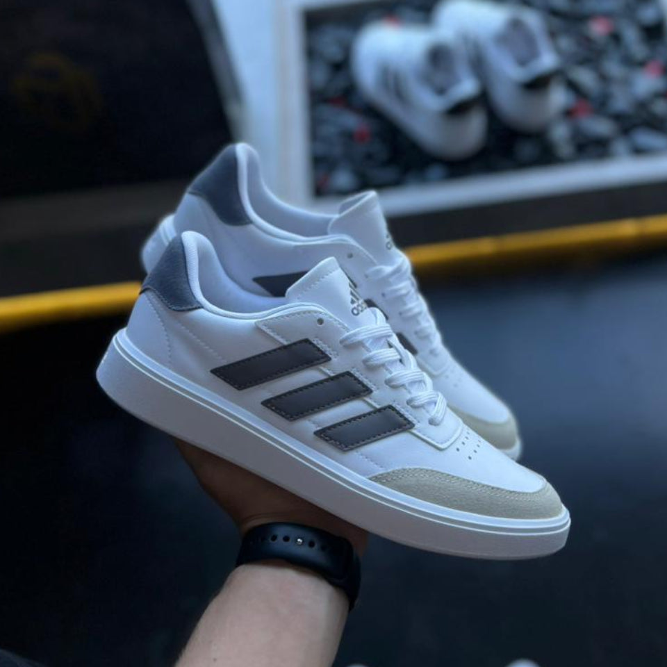 Adidas Courtblock - Branco/preto/cinza