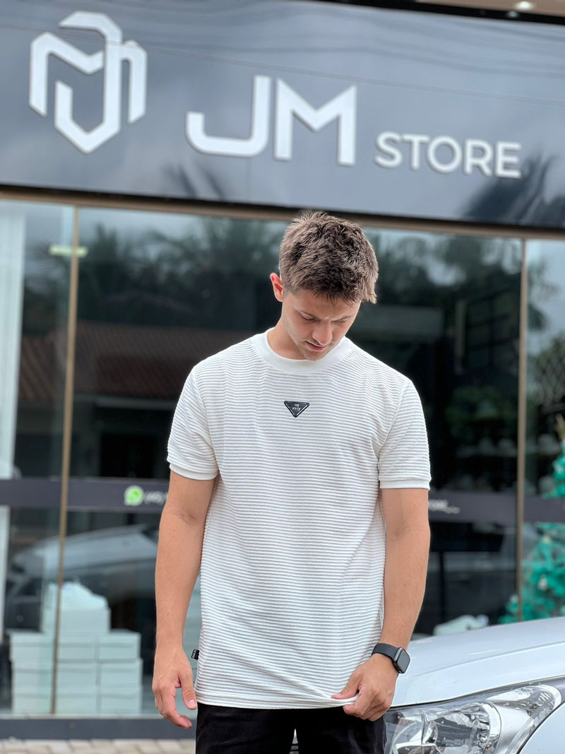 Camiseta Slim Ton Rover - Off White