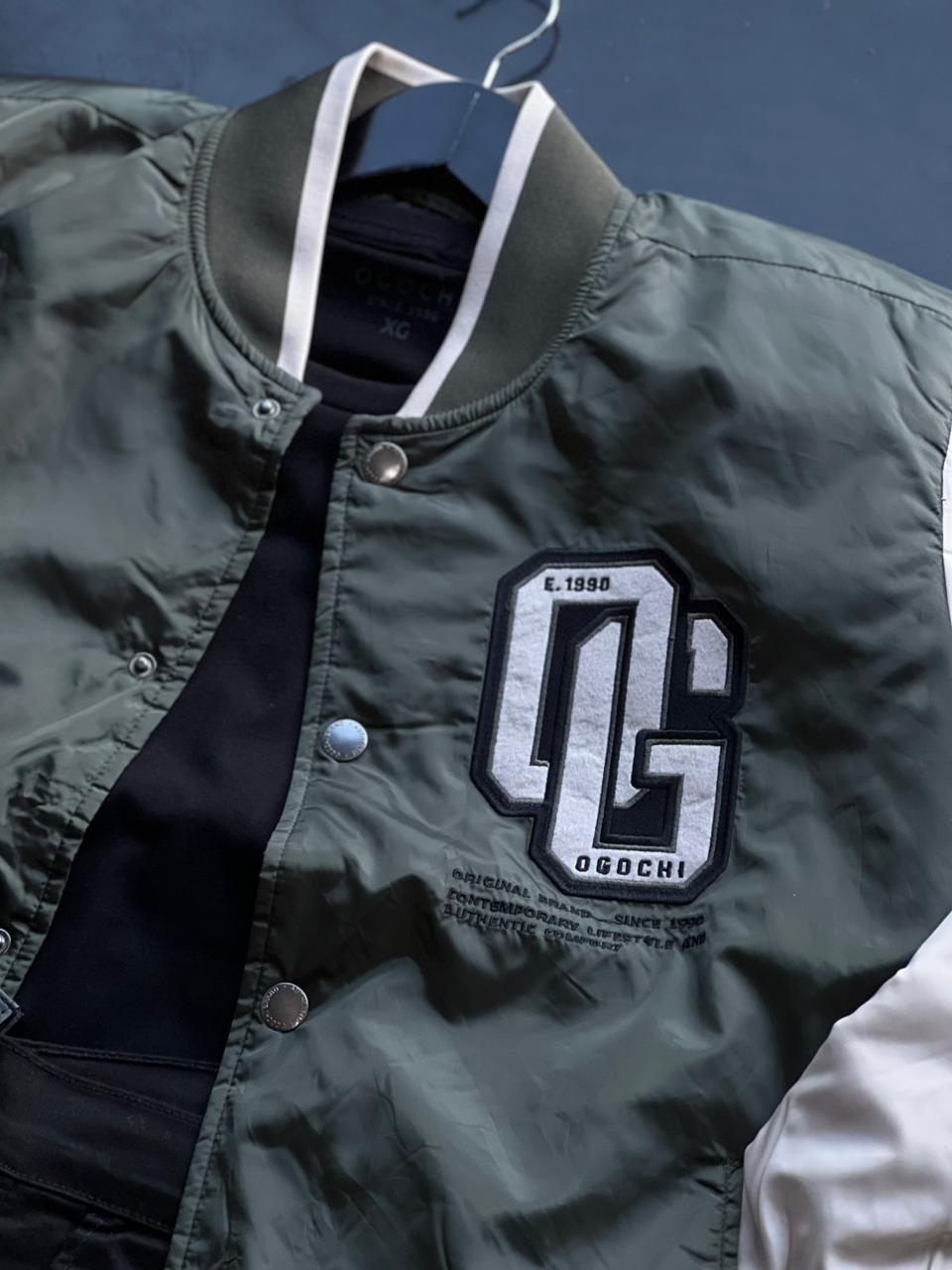 Jaqueta OGOCHI  Old Skool  - Verde/Bege