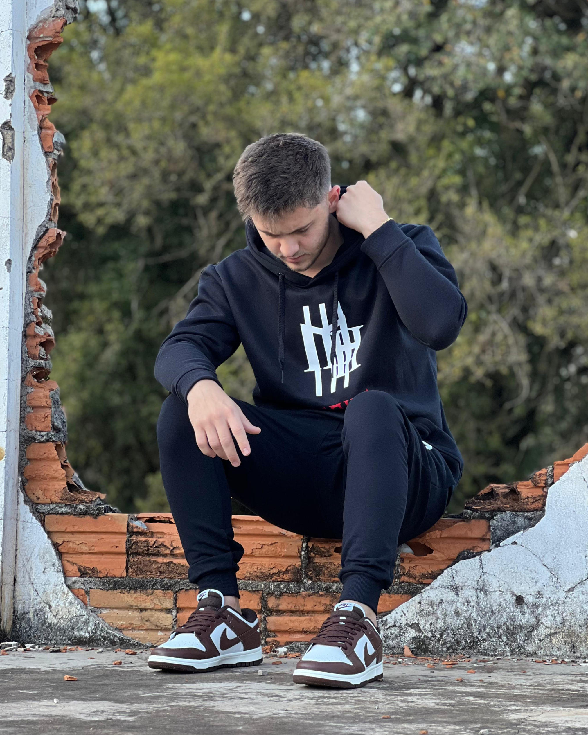 Conjunto Moletom Mahe - Black Dark